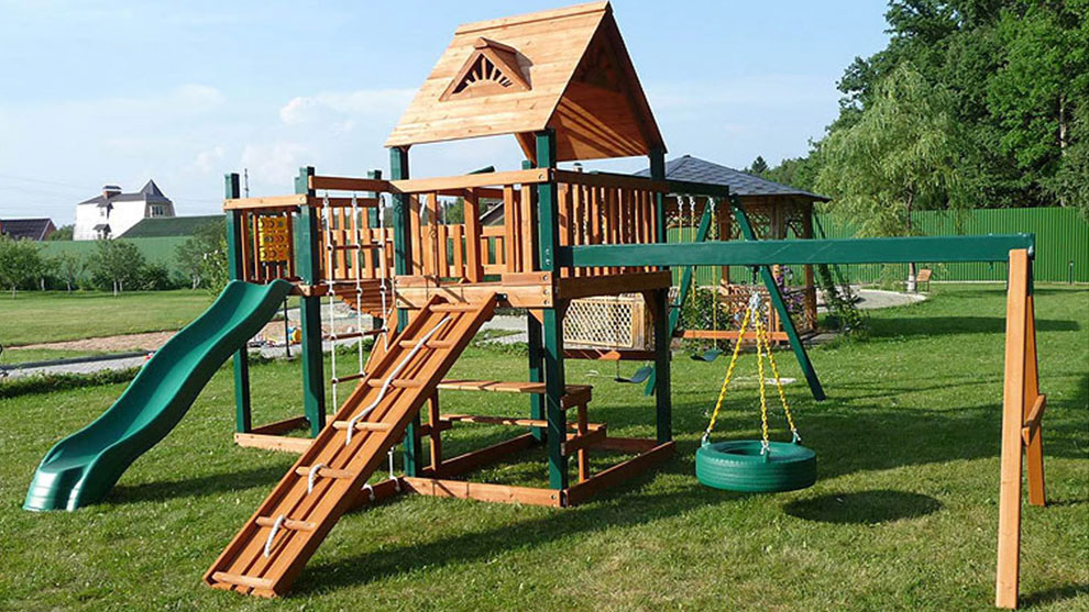 Детская деревянная игровая площадка ГУЛЛИВЕР купить по доступной цене | Детские  игровые площадки и другие группы товаров в интернет-магазине Air-Gym.ru
