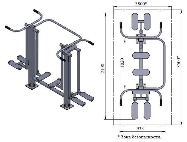 Чертежи уличных тренажеров