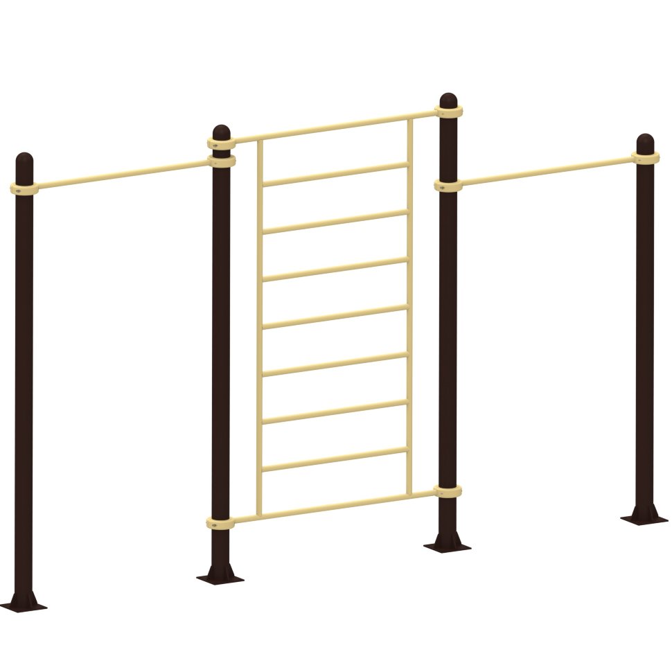 Стенка гимнастическая с перекладиной и эспандерами