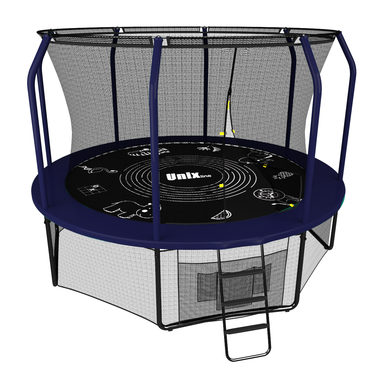 Батут UNIX line 8 ft SUPREME GAME (blue) купить по доступной цене | 8 ...