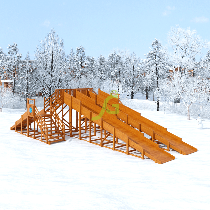 Зимняя деревянная горка Snow Fox, 4 ската купить по доступной цене ...