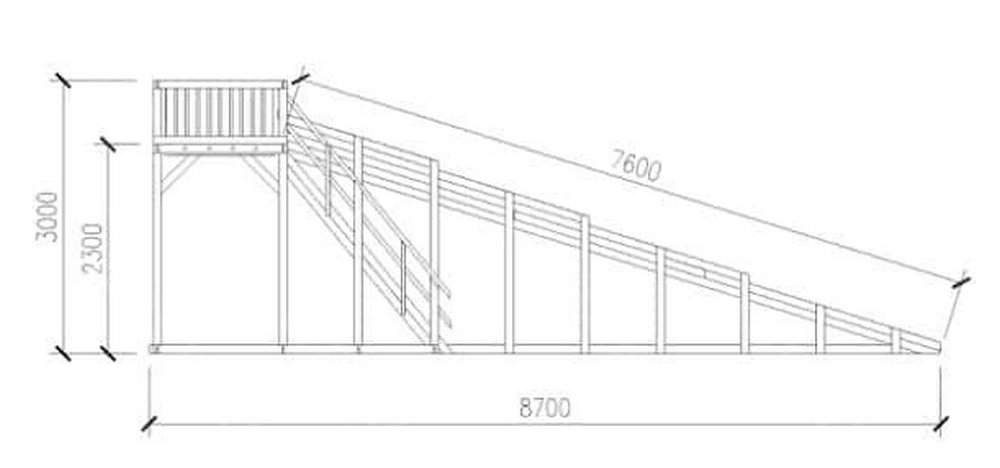 Чертеж горки деревянной