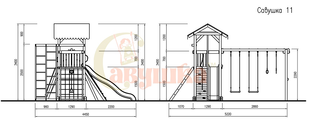 Детская игровая площадка из дерева чертежи
