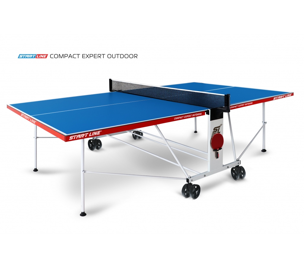 Всепогодный теннисный стол СТАРТ ЛАЙН Compact Expert Outdoor 6 blue с  сеткой купить по доступной цене | Возможность одиночной игры (playback) и  другие группы товаров в интернет-магазине Air-Gym.ru