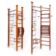 Детский спортивный комплекс Карусель 3Д.01.01 + тренажер для осанки №2 Орех