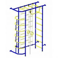 Детская шведская стенка Пионер 9ЛМ сине/жёлтый, фото 1