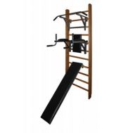 Шведская стенка Бук Стандарт с турником, брусьями-пресс и доской для пресса, фото 1