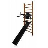 Шведская стенка Бук Стандарт с брусьями-пресс и доской для пресса с валиками для ног, фото 1