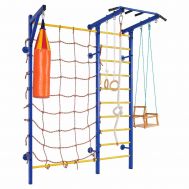 Домашний спортивный комплекс Семейный S1, с сетью для лазания, турником и кронштейном под грушу., фото 1