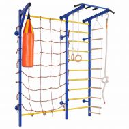 Домашний спортивный комплекс Семейный S2, с сетью для лазания, турником и кронштейном под грушу., фото 1