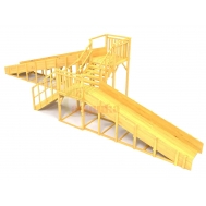 Зимняя горка Савушка ЗИМА WOOD-7/1 (скаты5 и 8 м, разносторонний)
