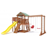 Детская площадка Савушка Мастер 4 Plus (Махагон) (горка 3 метра)