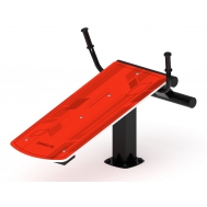 Тренажер уличный ЛАВКА ДЛЯ ПРЕССА (красный) СТ 002-11