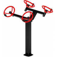 Тренажер уличный РУЛИ (4 руля положение стоя) красный СТ 101-11