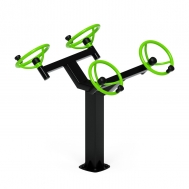 Тренажер уличный РУЛИ (4 руля положение сидя) зеленый СТ 102-12