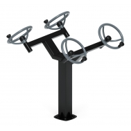 Тренажер уличный РУЛИ (4 руля положение сидя) серый СТ 102-13