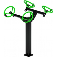 Тренажер уличный РУЛИ (4 руля положение стоя) зеленый СТ 101-12