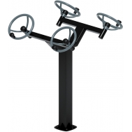 Тренажер уличный РУЛИ (4 руля положение стоя) серый СТ 101-13