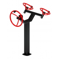 Тренажер уличный РУЛИ (3 руля положение сидя) красный СТ 103-11