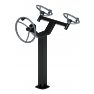 Тренажер уличный РУЛИ (3 руля положение сидя) серый СТ 103-13