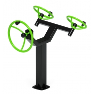 Тренажер уличный РУЛИ (3 руля положение сидя) зеленый СТ 104-12