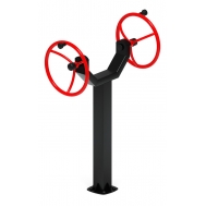 Тренажер уличный РУЛИ (2 руля положение стоя) красный СТ 105-11