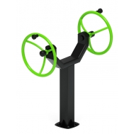 Тренажер уличный РУЛИ (2 руля положение сидя) зеленый СТ 106-12