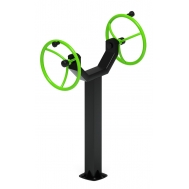 Тренажер уличный РУЛИ (2 руля положение стоя) зеленый СТ 105-12