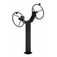 Тренажер уличный РУЛИ (2 руля положение стоя) серый СТ 105-13