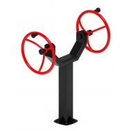 Тренажер уличный РУЛИ (2 руля положение сидя) красный СТ 106-11