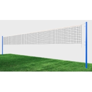 Сетка волейбольная, нить D=3 мм, стальной трос D=3 мм с уличными стойками (03.508)