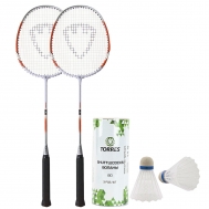 Набор для бадминтона TORRES Hybrid, 2 ракетки, 3 волана в чехле (02.200.14)