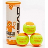 Мяч теннисный HEAD T.I.P Orange, нат. резина, фетр (11.402)