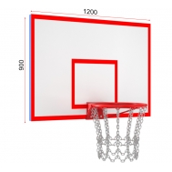 Тренировочный антивандальный щит с антивандальным кольцом и цепью (01.913)