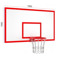 Игровой антивандальный щит с антивандальным кольцом с цепью (01.912)