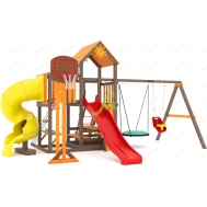 Детская площадка IgraGrad Панда Фани с балконом и трубой