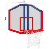 Стритбольный щит из оргстекла с кольцом (на выбор)