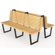 Уличная скамейка со спинкой «Близнецы» (14.6.900)