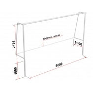 Ворота юниорские/тренировочные/пляжные, разборные (5х2 м) (15.103.1)