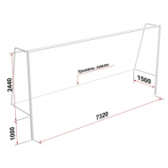 Ворота футбольные, разборные (7,32х2,44 м) (15.102)
