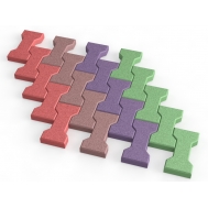 Брусчатка резиновая «Катушка», толщ. 40 мм (8.112)