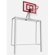 Детские минифутбольные ворота со щитом, бетонируемые (7.112)