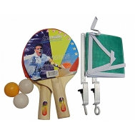 Набор для настольного тенниса (2ракетки+3 мяча+сетка) для начинающих (12.212)