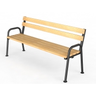 Уличная скамейка со спинкой «Стандарт» (14.6.3000)
