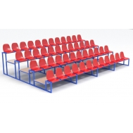 Трибуна с пластиковыми сидениями четырехрядная (20.007)