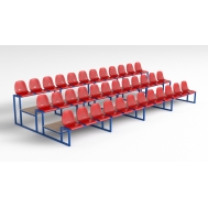 Трибуна с пластиковыми сидениями трехрядная (20.005)