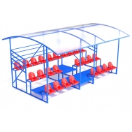Трибуна с навесом, с ограждением, 3-рядная (20.012)