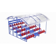 Трибуна с навесом, с ограждением, 5-рядная (20.015)