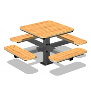 Стол уличный со скамьями М3 СП242