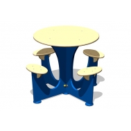 Стол уличный со скамьями М5 СП244